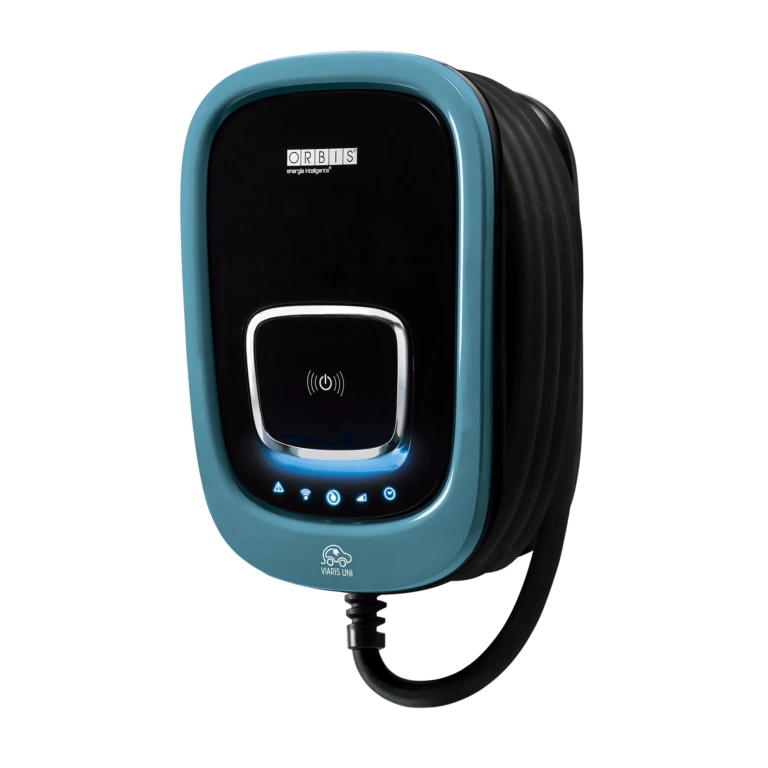 Descubre la gama de colores de Plan Moves Orbis azul. Un cargador compacto, eficiente y a la vanguardia en conectividad. Porque la exigencia, no es negociable